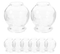 CHILDWEET Glass Cupping Glass 8Pc Thickened Vacuum Cups 2.76In for and Clear Meridian Treatment