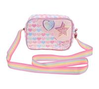 CHILDWEET Glitter Crossbody Purse for Little with Adjustable Strap, Nonirritating Polyester and Pvc Material, Large Capacity Inner Pocket, for Parties and School Use
