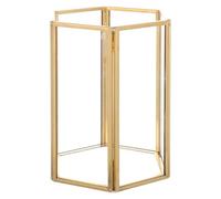 CHILDWEET Golden Glass Makeup Brush Holder Organizer High-end Atmosphere with Strong Bearing Capacity Large Capacity Storage for Desk Home Cosmetic Display