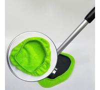 CHILDWEET Green Car Window Duster and 180° Rotating Triangular with Ergonomic Handle Multi-purpose Windshield Cleaner with Retractable Handle for Easy outside Window
