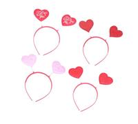 CHILDWEET Hair Bands Romantic Valentine's 4pcs Heart-shaped Three-dimensional Design with Fine Workmanship Hair Accessories in Red and for Daily Use and Parties