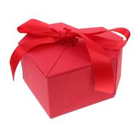 CHILDWEET Heart Shaped Box Present Box Creative High-end Paper and Polyester Material with Ribbon Bow Adds A Special Touch Versatile Use for Weddings and Valentine's Day Packaging