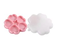 CHILDWEET Heart-Shaped Silicone Burger Patty Mold with Ergonomic Handle and Non-Stick Surface, Multi-Function Meat Pie Baking Mold for Easy Outdoor Cooking and Grilling, Pink Silicone