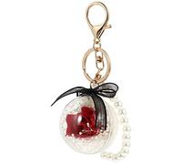 CHILDWEET Immortal Flower Keychain Pendant Creative Rose Hanging Decor for Bags Aesthetic Backpack Charm Elegant Keyring Accessory for Friends and Loved