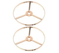 CHILDWEET Iron Lampshade Frame 2Pcs Round Wire Holder Compatible with E27 Lamp Holders for DIY Drum Shade Making in Home Office Lighting