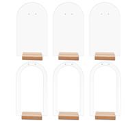 CHILDWEET Jewellery Display Stand for Selling with 6pcs Acrylic Earring Holders and Wooden Bases Designed an Earring Storage Organiser and Ear Studs for Dresser and Showrooms