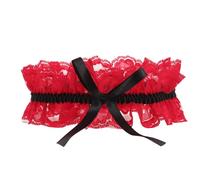 CHILDWEET Lace Wedding Garters Set - Elastic Leg Ring for Women with Ribbon Bowknot, Does Not Leave Marks, for Wedding Day and Bridal Accessories