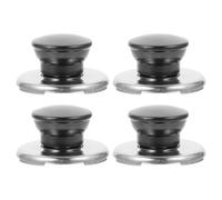 CHILDWEET Lid Knobs Suitable for for 4pcs Black Stainless Steel, Sturdy and Loud Whistle Kettle Cover Knobs Whistling Kettle Lid Replacement Personal and