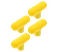 CHILDWEET M8 Replacement Grips for Workout Equipment 4pcs Yellow PP/PA T-Handle Knob for Strength Training Workout Machines with Increased Visibility