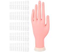 CHILDWEET Manicure Practice Hand Model Training Hand Model Silicone Abs Bendable Easy to Carry for Nail Art Training Students and Salon Artists Nail Art Practicing