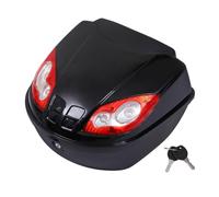 CHILDWEET Motorcycle Rear Box with Sturdy Tail Trunk Plastic Storage Case for Motorbike Luggage Scratch-Resistant Black Cargo Container for Long Rides and Road Trips