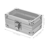 CHILDWEET Nail Drill Bit Holder Silver 50 Holes Storage Box Nail Bits Organizer Display Stand for Manicure Pedicure Use