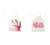 CHILDWEET Nail Polish Aprons Cotton and Linen Material 2pcs Comfortable and Soft Aprons for Cooking and Gardening for Kitchen and Outdoor Use