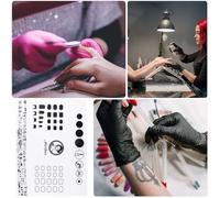 CHILDWEET Nails Silicone Mat Nail Art Stamping Pad Manicure Mat Polish Practice Pad Sticker Guide Silicone Craft for Art Design and Stamping