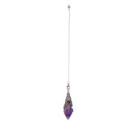 CHILDWEET Natural Amethyst Quartz Crystal Pendant Hexagon Shape with Bead Chain Handcrafted Spiritual Stone for Meditation Yoga Chakra Pendant for Women
