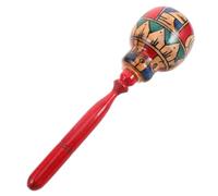 CHILDWEET Natural Wood Mini Maracas with Hand Painted Tropical Pattern, Lightweight Musical Shaker Supporting Fine Motor Skill Development for Music Festival and Holiday Party