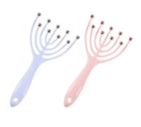 CHILDWEET Octopus Head Massager Handheld Scalp Massage Tool with PP and Carbon Steel Beads for Relaxation and Scalp Acupoint Stimulation 2pcs Pink Blue for Women