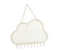 CHILDWEET Ornaments Display Stand and Earring Holder, Golden Iron Earring Organizer with Cloud Shape, Simple Elegant Jewelry Storage Holder for Home Use and Window Display