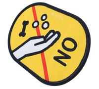 CHILDWEET Pet Leash Identification Label with No Feeding Warning Decal, Fabric Material, Dirt-Resistant Feature, Prevents Feeding by Strangers, Suitable for Outdoor Walks and Socialising