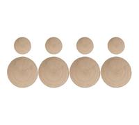 CHILDWEET Placemats Table Mats with Cotton Yarn 8pcs round Nordic Style Hand-woven Appearance, Anti-scalding and Heat Resistant and for Kitchen Ware Housewarming