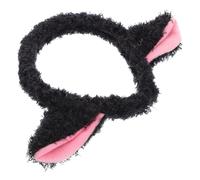 CHILDWEET Plush Lamb Ears Headband, Black Sheep Ear Hair Hoop Cosplay Accessory without Bells, Party and Festival Dress-up Headwear