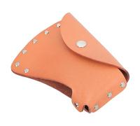 CHILDWEET Portable Leather Axe Protective Cover with Double Snap Buckle, Versatile Head Sheath for Camping, Brown Waist Hanging Tool Holster for Easy Storage and Protection