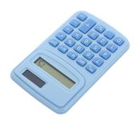 CHILDWEET Portable Versatile Handheld Calculator for Office and School Use Sturdy Plastic and Silicone Construction Multi-function Basic Math Operations Compact Sky Blue Design