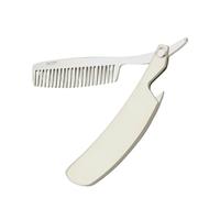 CHILDWEET Portable Zinc Alloy Folding Beard Shaping Comb for Men with Skin-friendly Surface, Simple Style Pocket Comb for Goatee and Jaw Line Grooming, Gift for Husband Or Father