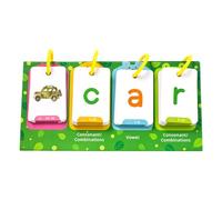 CHILDWEET Preschool Flash Cards Word Building Educational Cards Thick Cardstock Montessori Early Learning Tool for Classroom Home Travel with Visual Picture Words for Language Skills