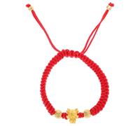CHILDWEET Red Braided Bracelet for Couples with Retro Dragon Design, Aluminum Alloy and Rope Material, Stylish Protection Accessory Inspired by Traditional Chinese Culture