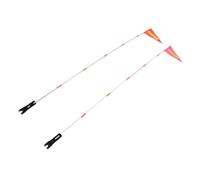 CHILDWEET Reflective Bicycle Safety Flag with Fiberglass Flagpole 2 Sets | Waterproof Pvc Triangle Pennant, Orange and Pink Options, Tear-proof Build, Outdoor Riding and Family Rides
