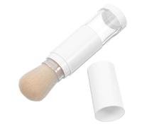 CHILDWEET Retractable Powder Brush with Integrated Powder Reservoir for Blush and Highlighter, Soft Synthetic Fiber Bristles, Travel Size Abs Handle, for Everyday Makeup Routines
