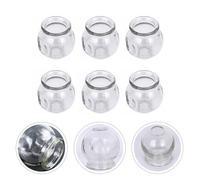 CHILDWEET Set of 6 Glass Cupping Therapy Instruments Thickened Explosion-Proof Cups Featuring Vacuum Suction for Effective Health Care and Relaxation at Home