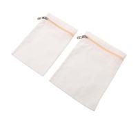 CHILDWEET Sew-in Daily Commutes 2pcs White Canvas Side Pockets with Zipper High Loadbearing Capacity and Anti-Theft Design for Jackets and Clothing and Handcraft DIY Storage