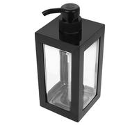 CHILDWEET Shampoo Pump Dispenser 750ml Refillable Black Pump Square Transparent Empty Bottle for Shower Gel and Hand Soap Bathroom Organization
