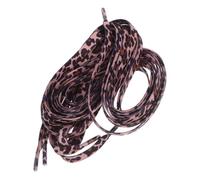 CHILDWEET Shoelaces Sturdy Polyester and Spandex Leopard Print 2 Pairs Flat Laces with Classic Fashionable Design, Versatile and Not Easy be Smashed for Athletic Shoes and Trainers