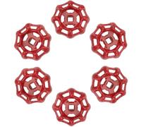 CHILDWEET Shutoff Hand Wheel Gate Hand Wheel 6pcs Water Pipe Wheel with Flat Bottom Design for Valve Replacement Outdoor Water Shut