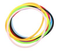 CHILDWEET Silicone Bracelets with Minimalist Retro Design Not Easy to Fade 100pcs for Women Colourful Wristbands Suitable for 80s Party Favors and Formal Occasions for Stylish 80s