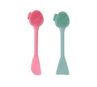 CHILDWEET Silicone Facial Cleansing Brush for Deep Cleaning Face and Mudpack Application 2pcs with Massage Function Assorted Colours Suitable for Personal Home and Beauty Shop Use