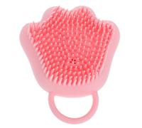 CHILDWEET Silicone Head Massage Brush for Bathing and Kitchen Cleaning, Comfortable to Wear Abs Material Shower Scrubber for Body, Soft Pink Bath Cleaning Brush for Gentle Exfoliating