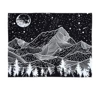 CHILDWEET Small Tapestry Wall Hanging Black White Mountain Art for Bedroom