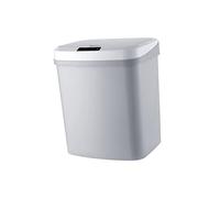 CHILDWEET Smart Sensor Trash Can and Adaptive Time-delay Closure Rectangular 15l Grey with Infrared Touch Sensing Plastic Dual Mode Automatic Waste Storage Kitchen and Office Bin