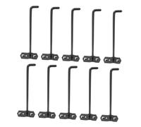 CHILDWEET Square Pegboard Hooks Flexible Placement User-Friendly Mounting Design Heavy Duty 10pcs Iron Black for Retail Shelf Hanging for Exhibition and Organizing Utility Accessories