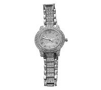 CHILDWEET Steel Band Wrist Watch for Men Business Accessory Diamond Detail Roman Numerals Classic Design for Formal and Casual Occasions Comfortable and Sturdy