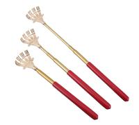 CHILDWEET Telescopic Back Scratcher Set Portable and Retractable Design 3pcs with Stainless Steel Scraping Stick for Easy Use and Effective Back Massage at Home Or Office