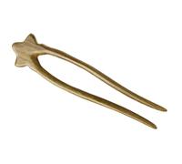 CHILDWEET U-shaped Wooden Hair Sticks for Buns with Smooth Edge and Stable Hold, Elegant Green Hairpins for Women Suitable for Thick Hair and Everyday Use
