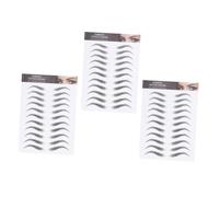 CHILDWEET Waterproof 6d Eyebrow Tattoo Stickers 3pcs Black Natural-look Fake Eyebrows for Makeup and Daily Use