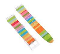 CHILDWEET Waterproof Silicone Watch Strap Replacement Strap Suitable for Swatch Sporty Colourful Bracelet Comfortable Durable for Men and Women Everyday and Fitness