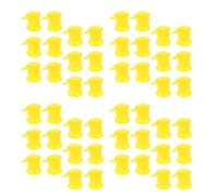 CHILDWEET Wheel Nut Indicators 50Pcs 33Mm Yellow Heavy-Duty Plastic Covers for Commercial Truck Accident Prevention and Easy Installation