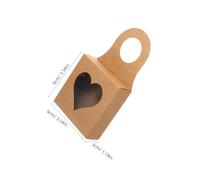 CHILDWEET Wine Bottle Boxes Heartshaped Design Kraft Paper with Window 30pcs for Safe Transport and Hanging Packaging for Party Decoration and Online Shipping Wrapping